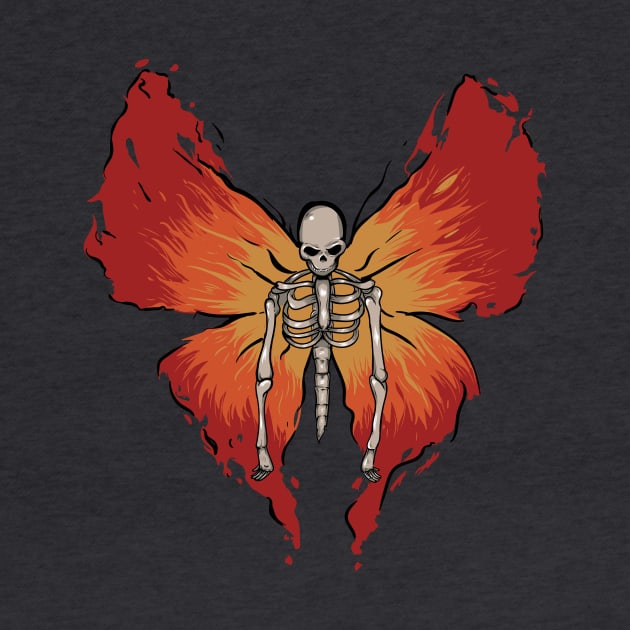 Skeleton Butterfly by BrayInk